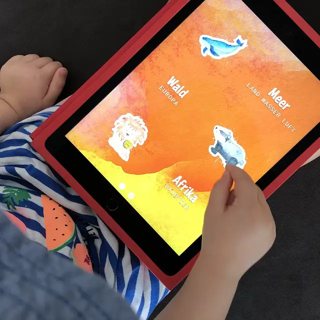 Lernspiel-App für Tablet