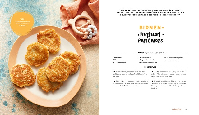 Birnen-Johurt-Pancakes
