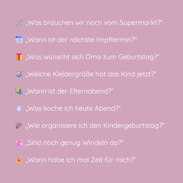 Mental Load Liste